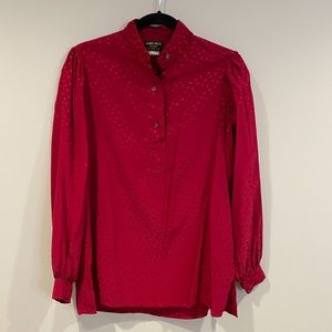 James Drew London Red Silk Shirt